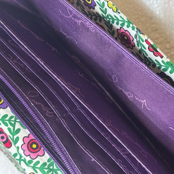 Vera Bradley Pink and Green Floral Clutch - Picture 3 of 8